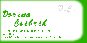 dorina csibrik business card